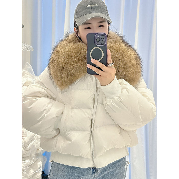 Elowen™ – Women’s Luxe Down Coat with Fur Trim