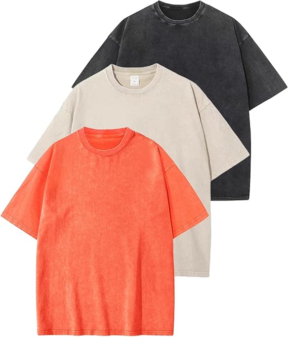 Casual Cotton Oversized Tee Set - 3-Pack