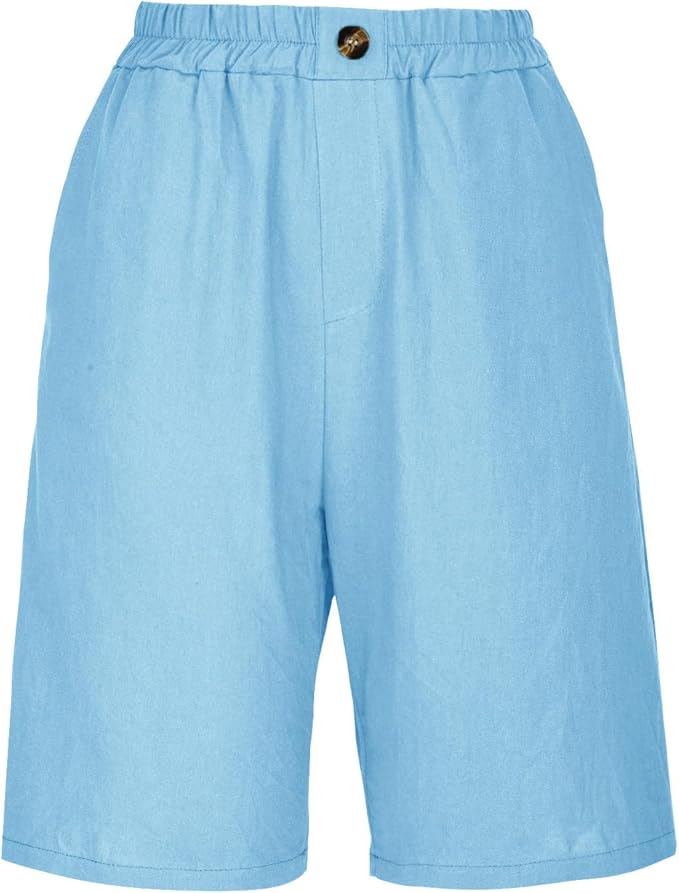 Aurelia™ – Linen Luxe High-Waist Shorts