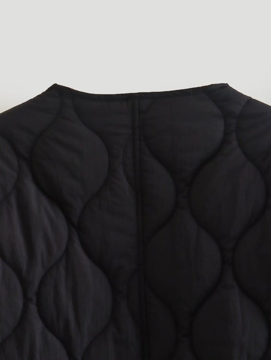 Nadya™ | Single-Breasted Cotton Blend Winter Coat