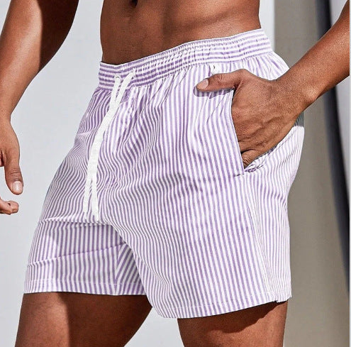 SunDash™ – Men Striped Vacation Beach Shorts