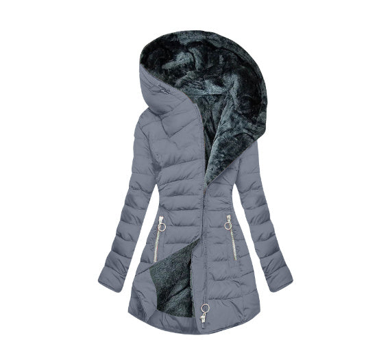 Ravelle™ – Women’s Warm Waterproof Cotton-Padded Zip Coat