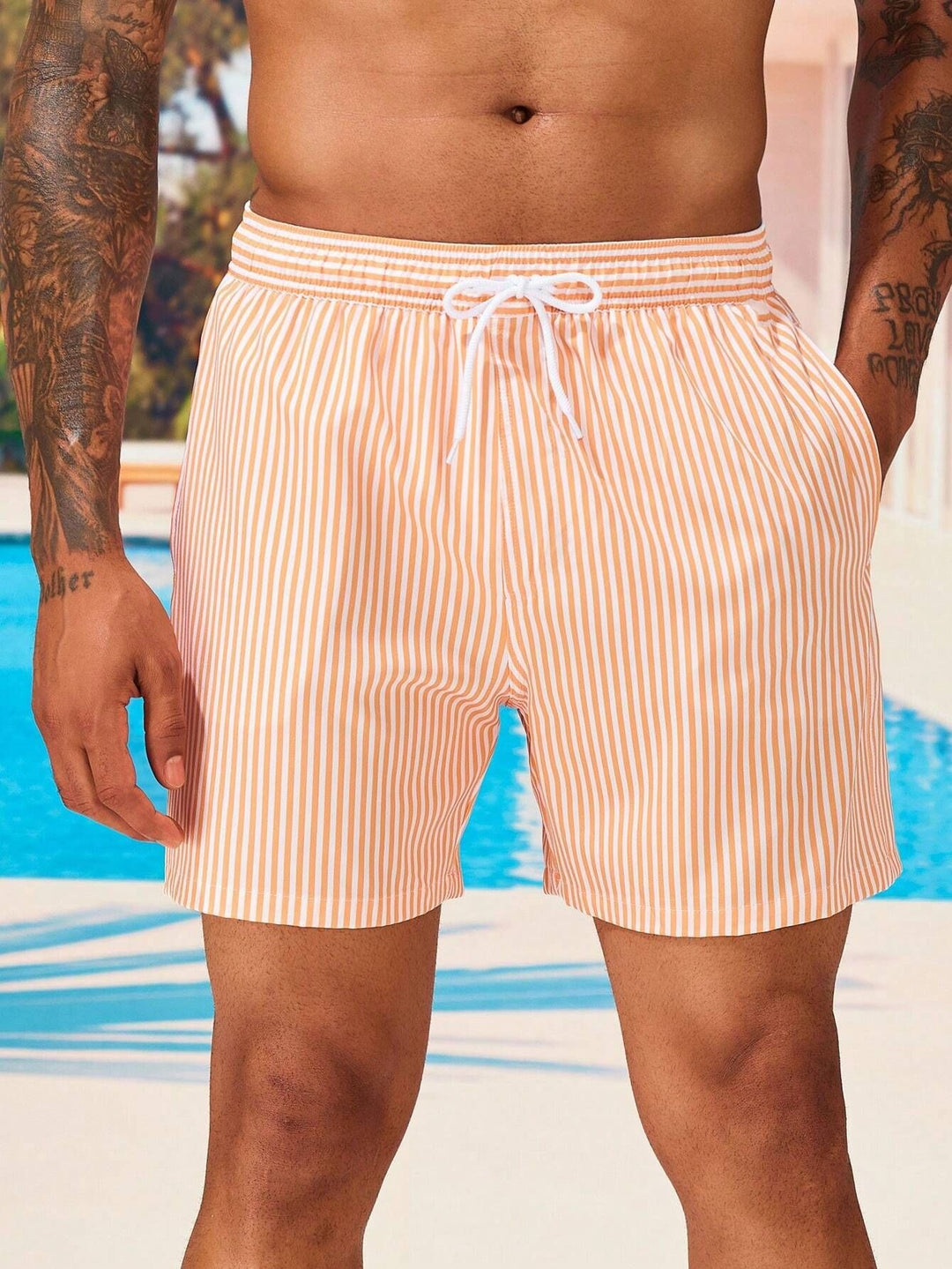 SunDash™ – Men Striped Vacation Beach Shorts