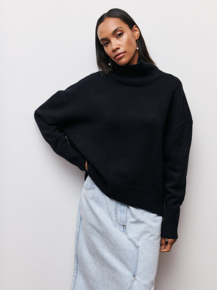 Seraphine™ Cozy Mock Neck Pullover – Women’s Sweater