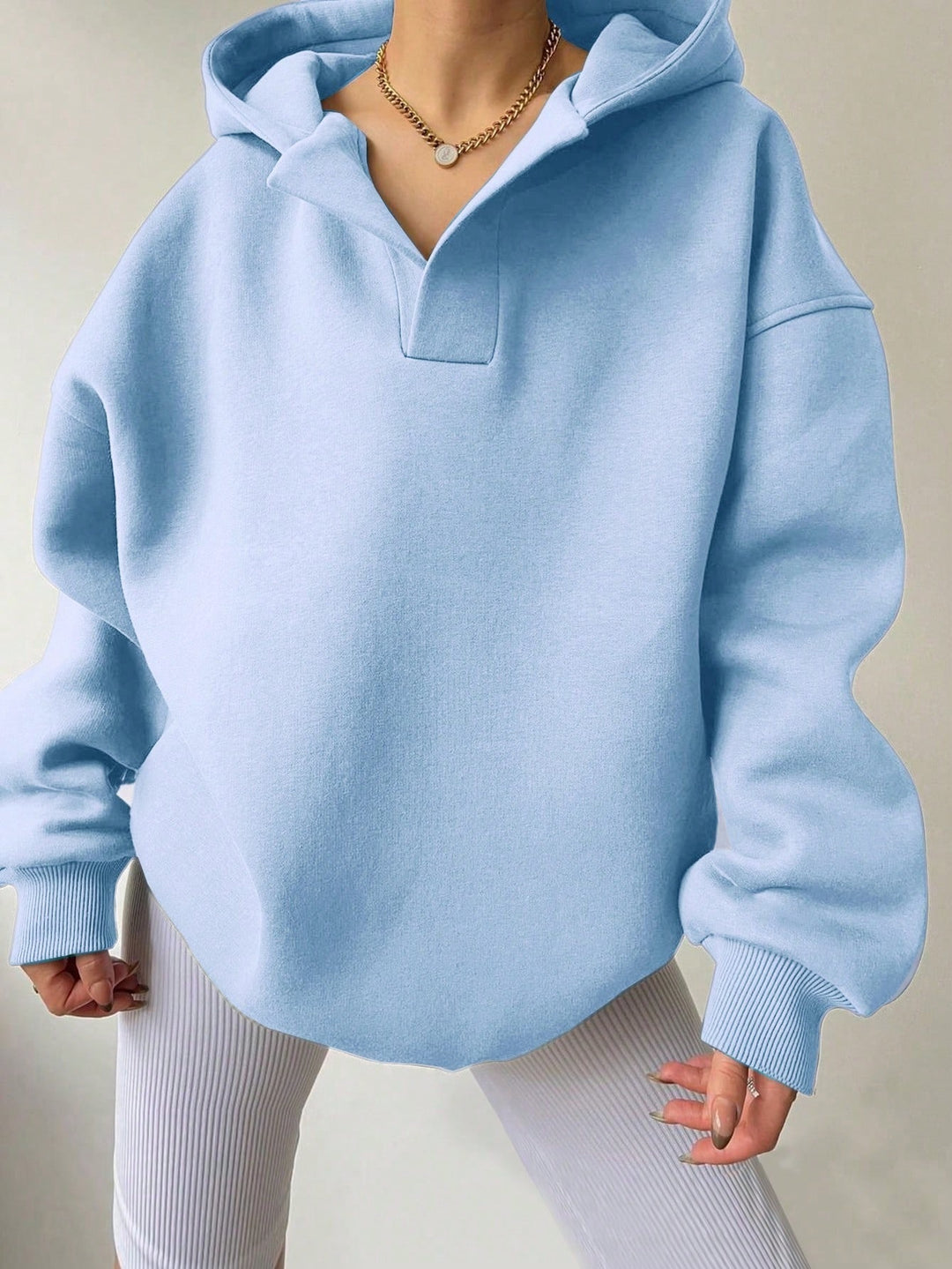 LunaEase™ – Relaxed Pullover Hooded Sweater