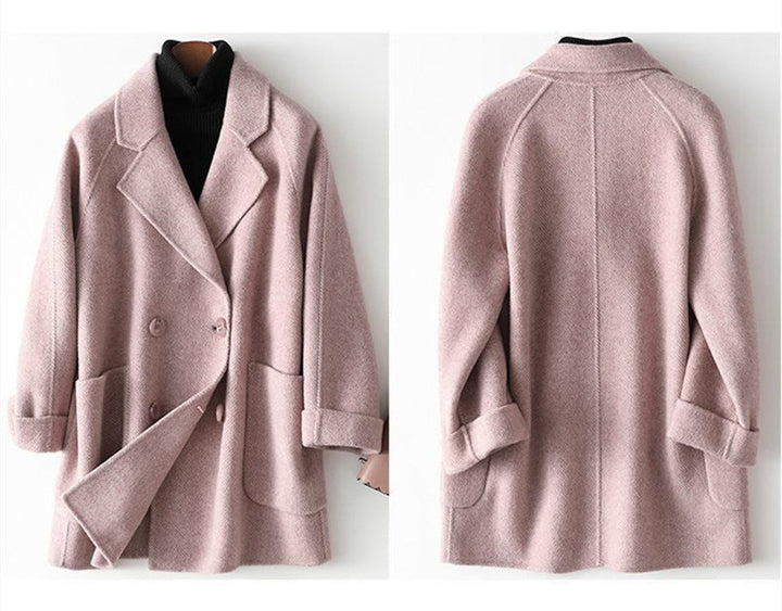 Zerielle™ Luxe Wool Blend Coat – Women’s Mid-Length Outerwear
