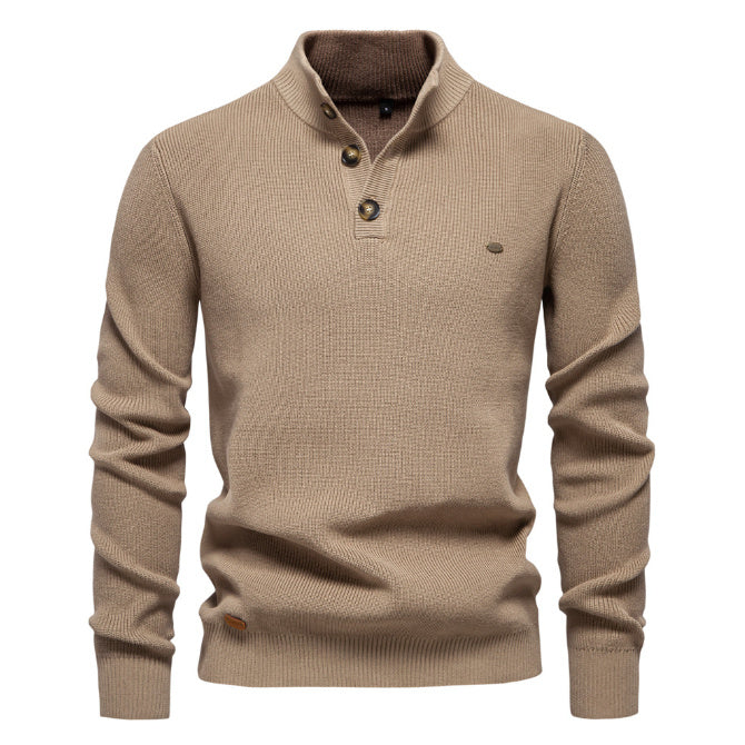Aeris™ – Slim Collar Knit Sweater For Man