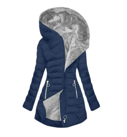 Ravelle™ – Women’s Warm Waterproof Cotton-Padded Zip Coat
