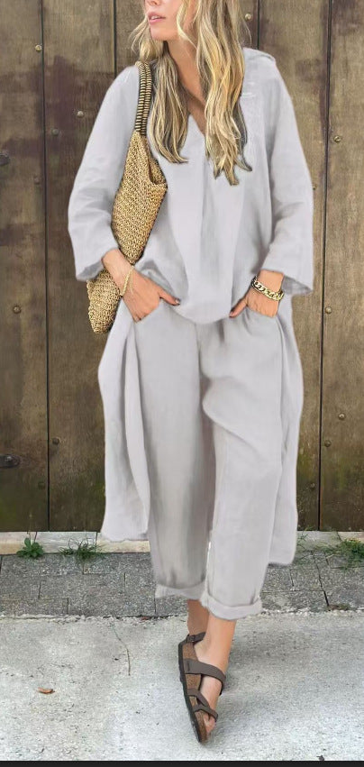Marisse™ – Luxe V-Neck Pants Set