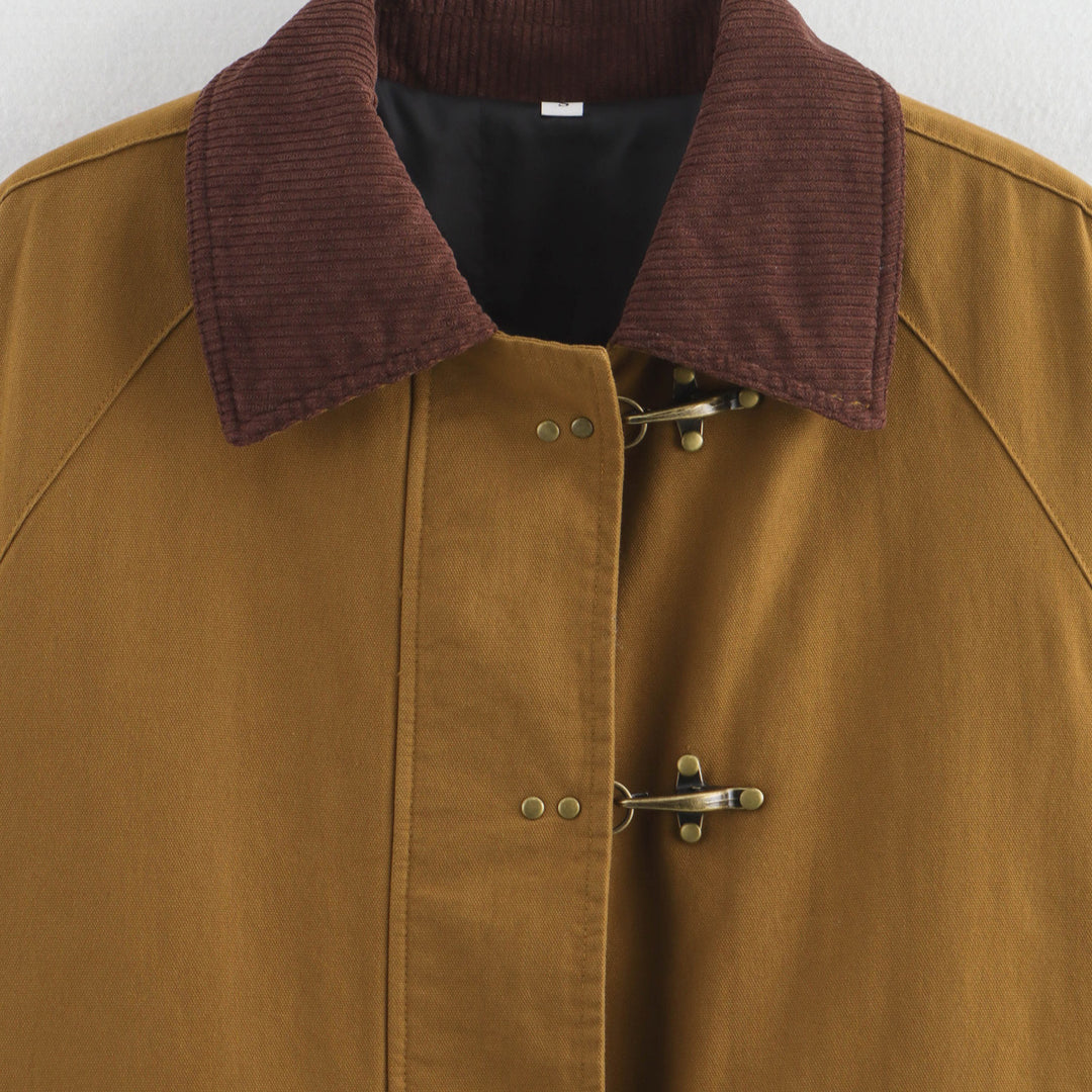 Civara™ Cotton Polo Coat Jacket – Effortless Style, Everyday Function