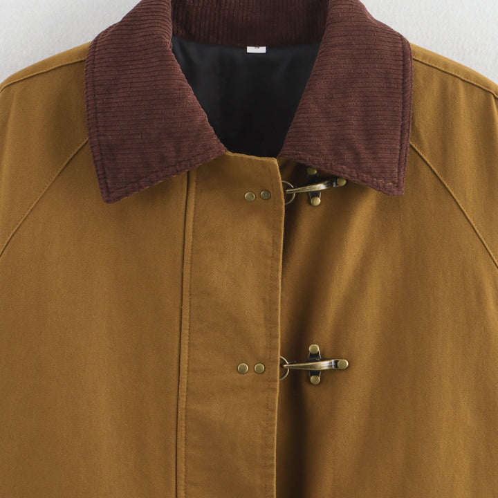 Civara™ Cotton Polo Coat Jacket – Effortless Style, Everyday Function