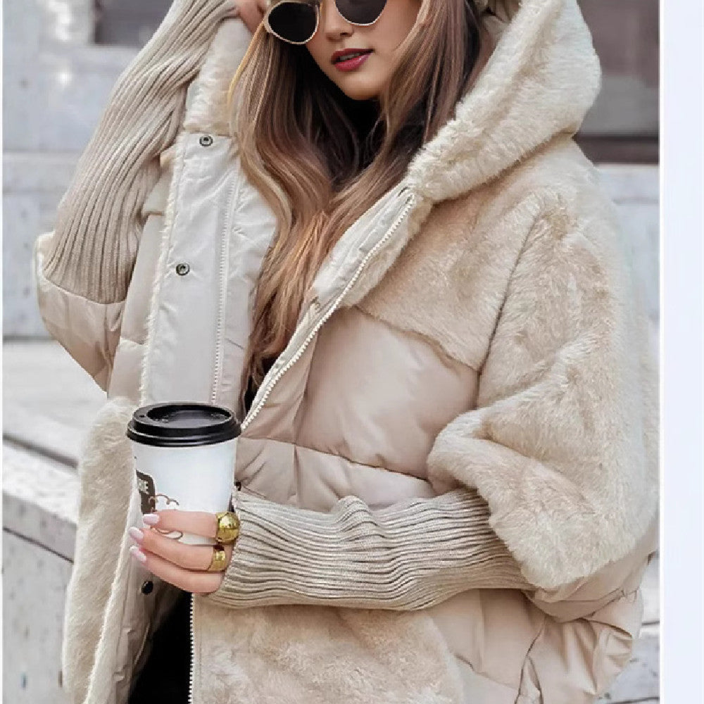 Furloft™ – Women’s Patchwork Cotton Hooded Winter Coat