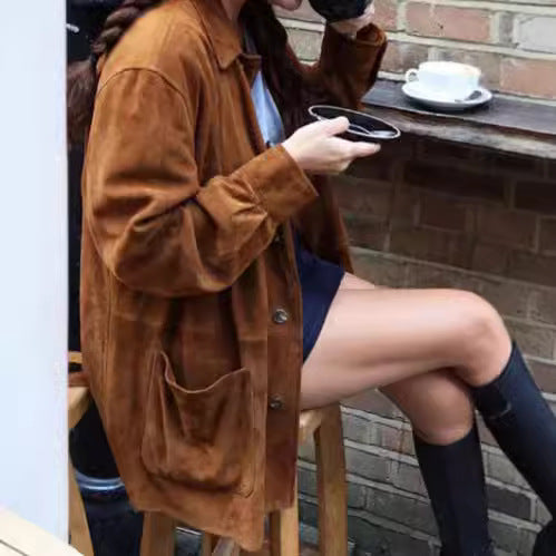 OldSoul™ – Woman Retro Chic Long Sleeve Coat with Lapels