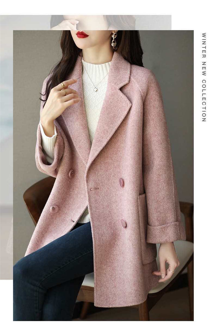 Zerielle™ Luxe Wool Blend Coat – Women’s Mid-Length Outerwear