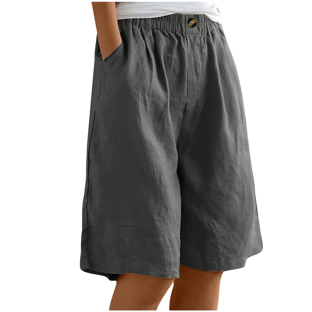 Aurelia™ – Linen Luxe High-Waist Shorts