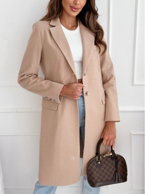 CieloWool™ – Woman Soft Button Wool Coat