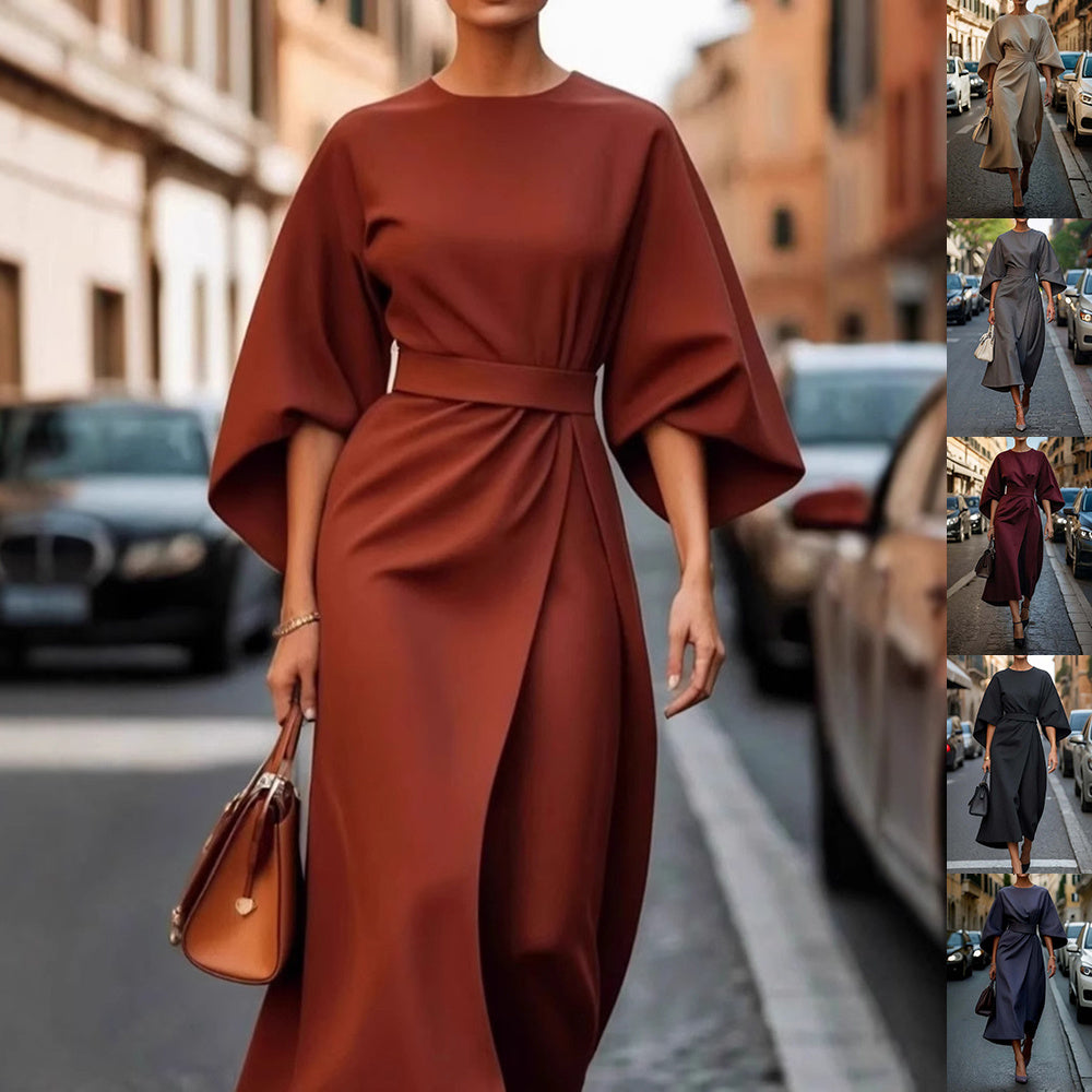 Viola™ – Draped Sleeve Day Dress