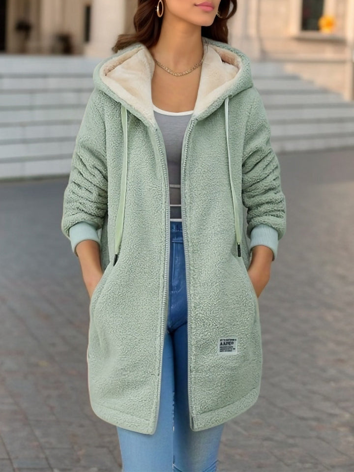 Aurora™ – Urban Woman Fleece Zip‑Hood Jacket