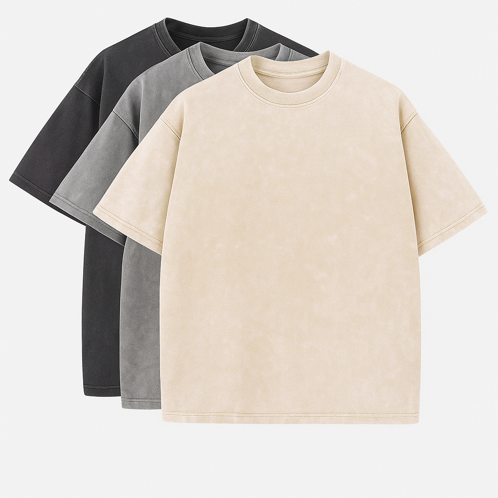 Casual Cotton Oversized Tee Set - 3-Pack