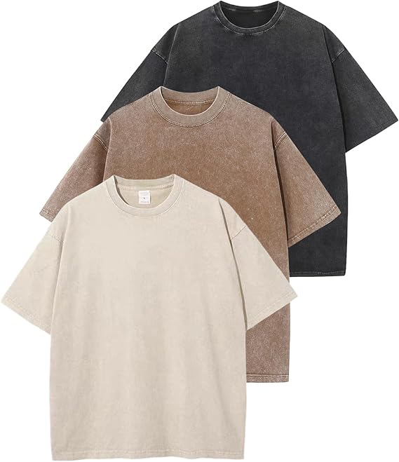 Casual Cotton Oversized Tee Set - 3-Pack