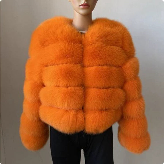 Fiorenze™ | Women’s Fluffy Fox Fur Coat