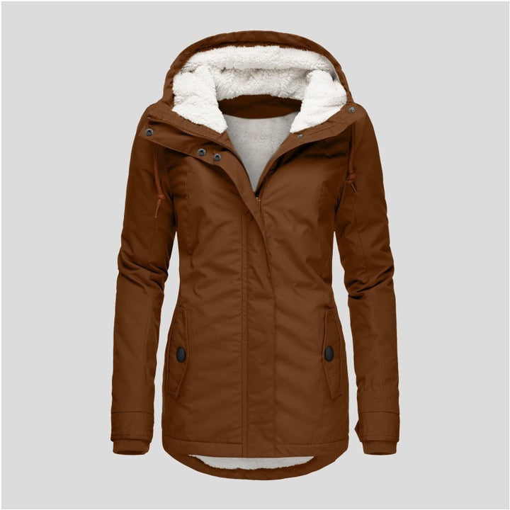 Velleora™ – Casual Woman Warm Hooded Jacket with Pockets