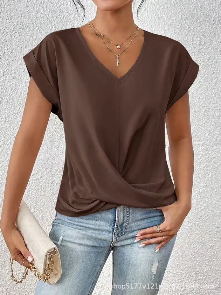 Serena™ – V-Neck Summer Drape Tee