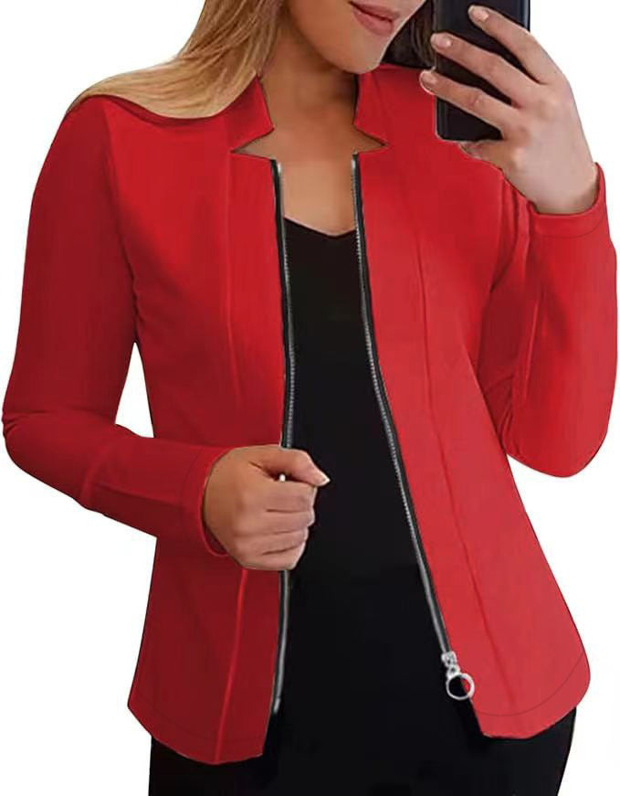 Zephea™ – Women Sleek Zipper Suit Jacket