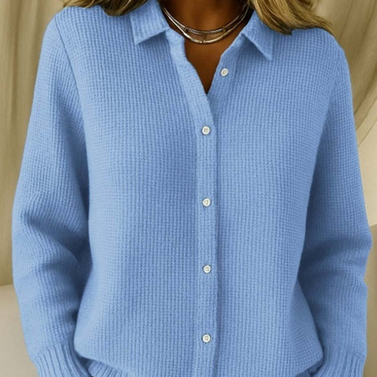 Roselle™ – Woman Cozy Lapel Knit Top