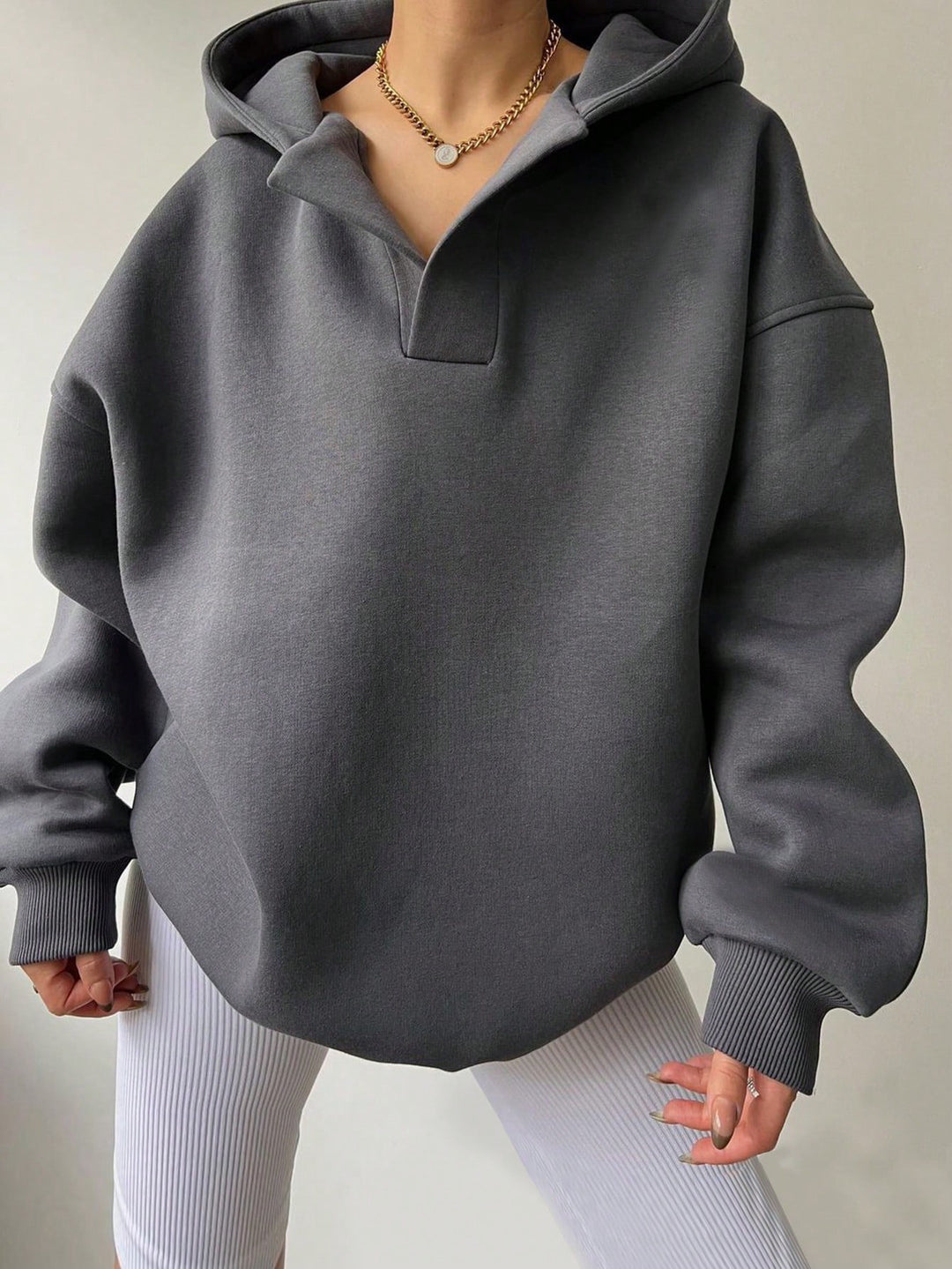 LunaEase™ – Relaxed Pullover Hooded Sweater