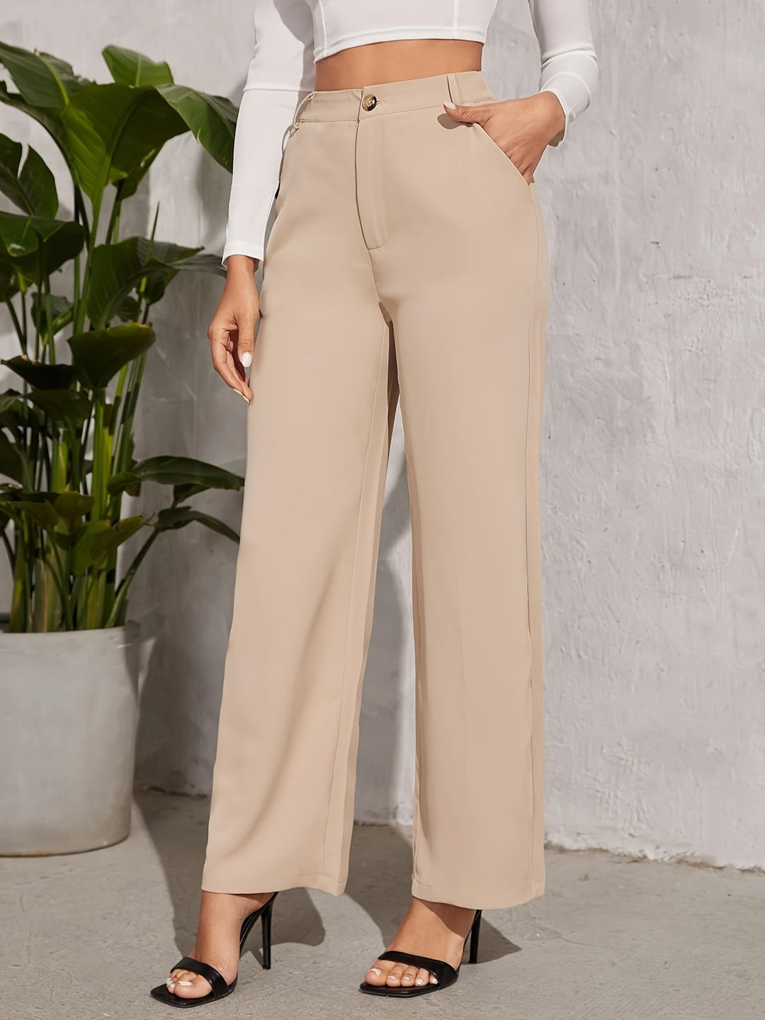 DrapeLine™ – Women’s Wide-Leg Flowy Commuter Trousers