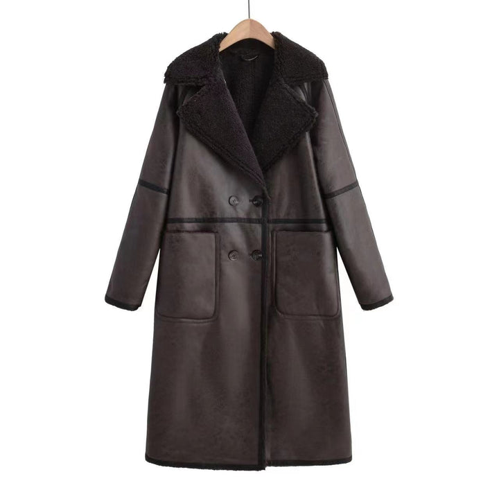 Lunara™ | Classic Long Fleece-Lined Coat with Teddy Collar