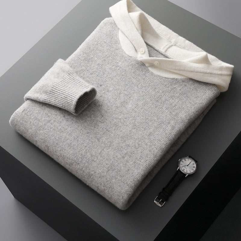 Kelvor™ – Textured Knit Hoodie