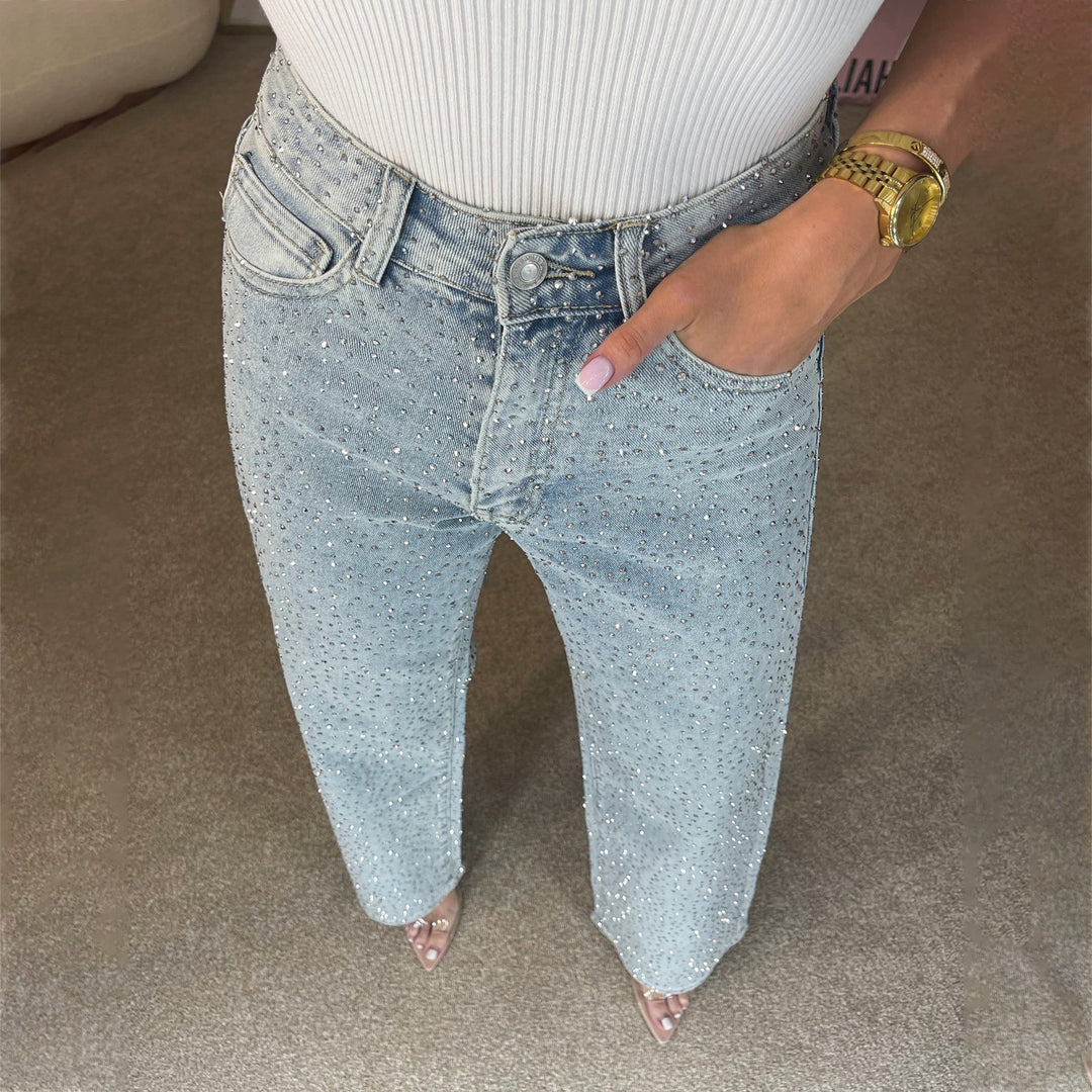 BlueWave™ – Versatile High Waist Denim Pants for Women
