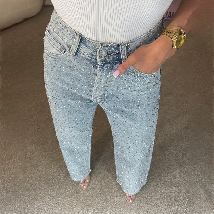 BlueWave™ – Versatile High Waist Denim Pants for Women