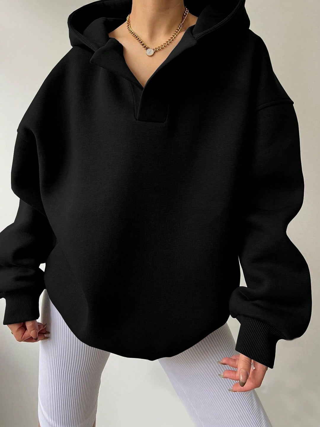 LunaEase™ – Relaxed Pullover Hooded Sweater