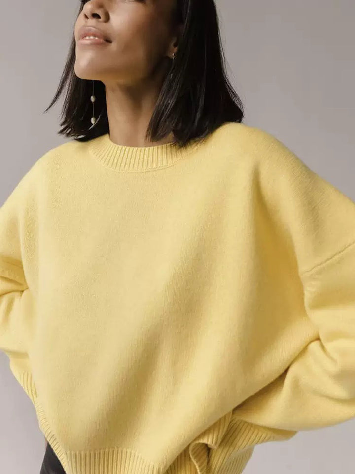 Elowen™ – Woman Check-Hem Knit Jumper Dress