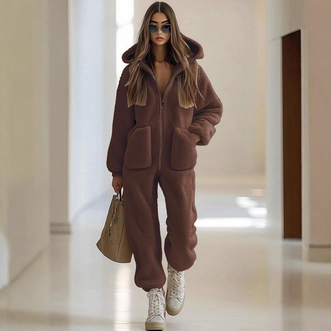 Fuzion™ – Woman Soft Pocket Trim Jumpsuit