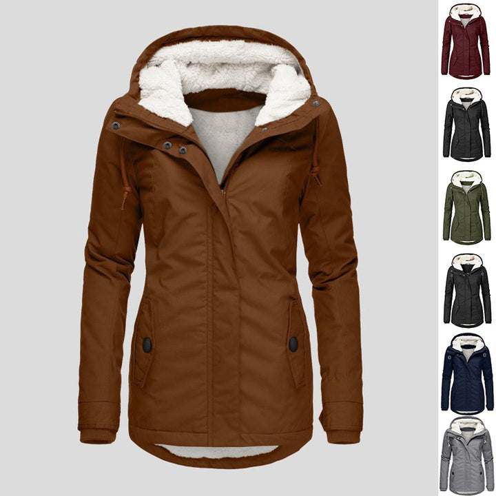 Velleora™ – Casual Woman Warm Hooded Jacket with Pockets