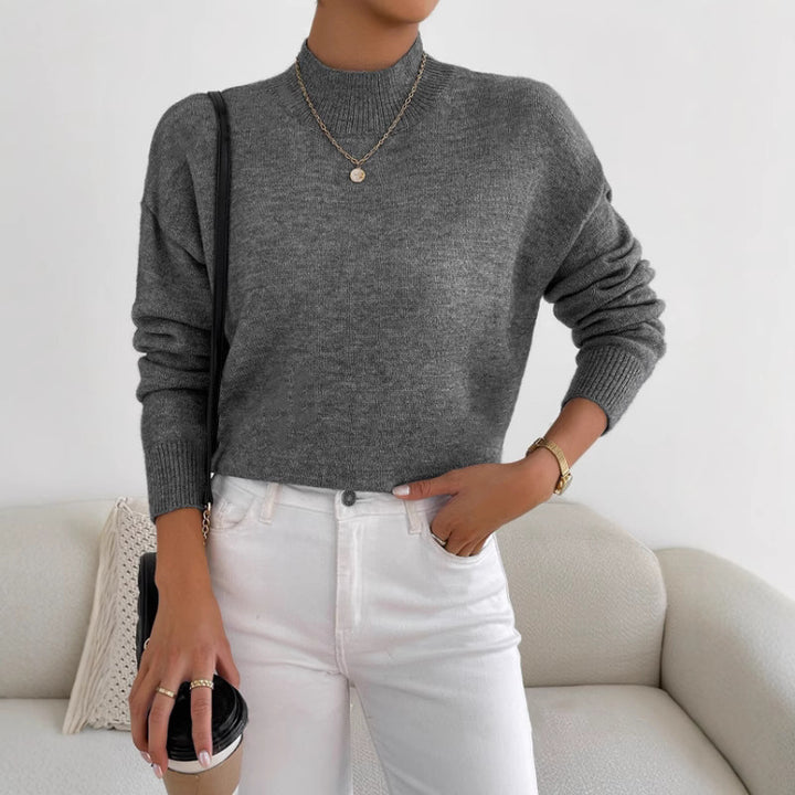 Serenelle™ – Woman Soft High Collar Knit Pullover