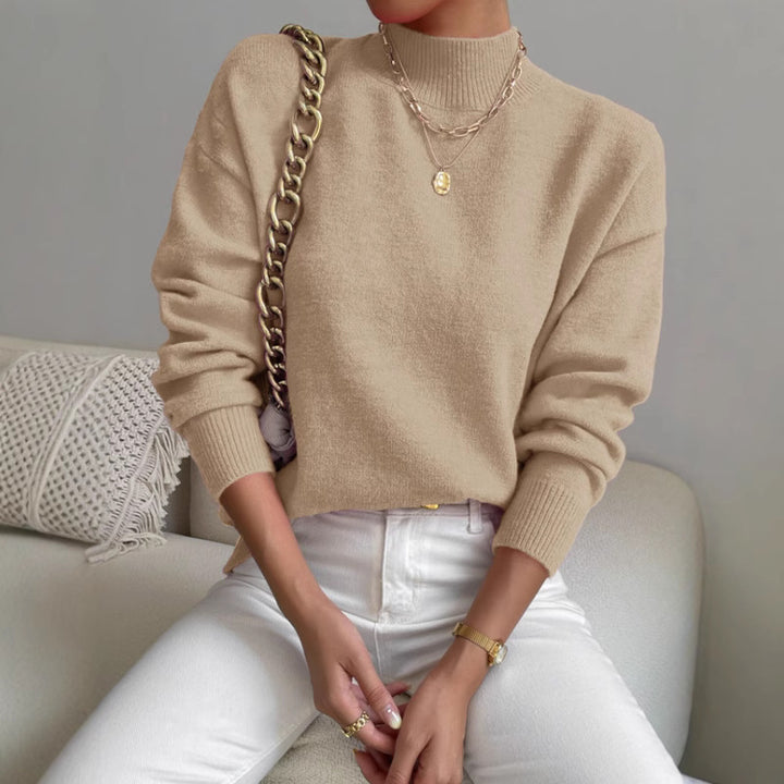 Serenelle™ – Woman Soft High Collar Knit Pullover
