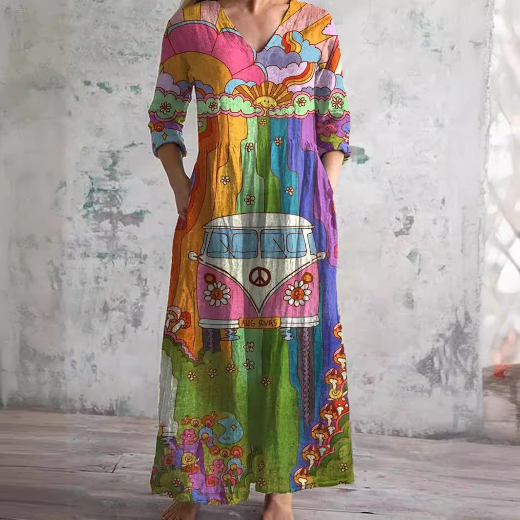 Serenata™ – Floral Reverie Mid-Length Dress