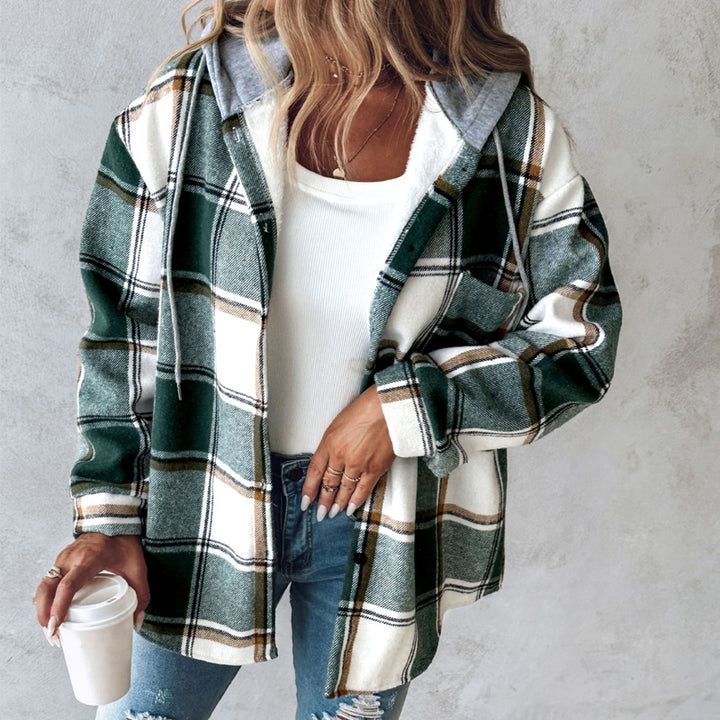Tarta™ – Fashion Plaid Hooded Jacket with Pockets