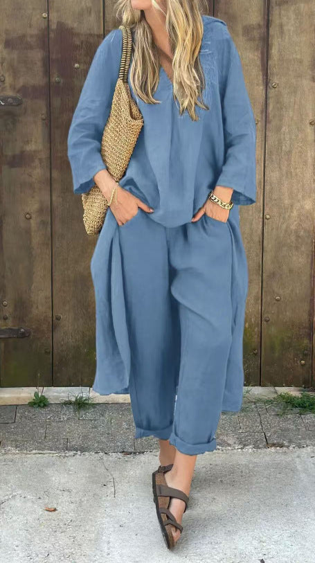 Marisse™ – Luxe V-Neck Pants Set