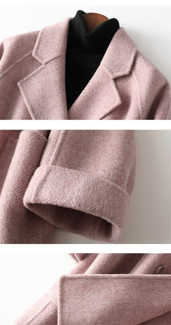 Zerielle™ Luxe Wool Blend Coat – Women’s Mid-Length Outerwear
