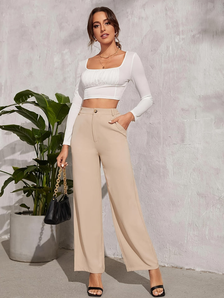 DrapeLine™ – Women’s Wide-Leg Flowy Commuter Trousers