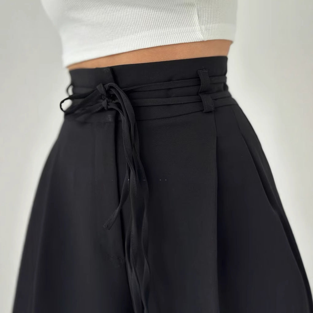 Caelina™ – Tailored Lace-Up Straight Pants