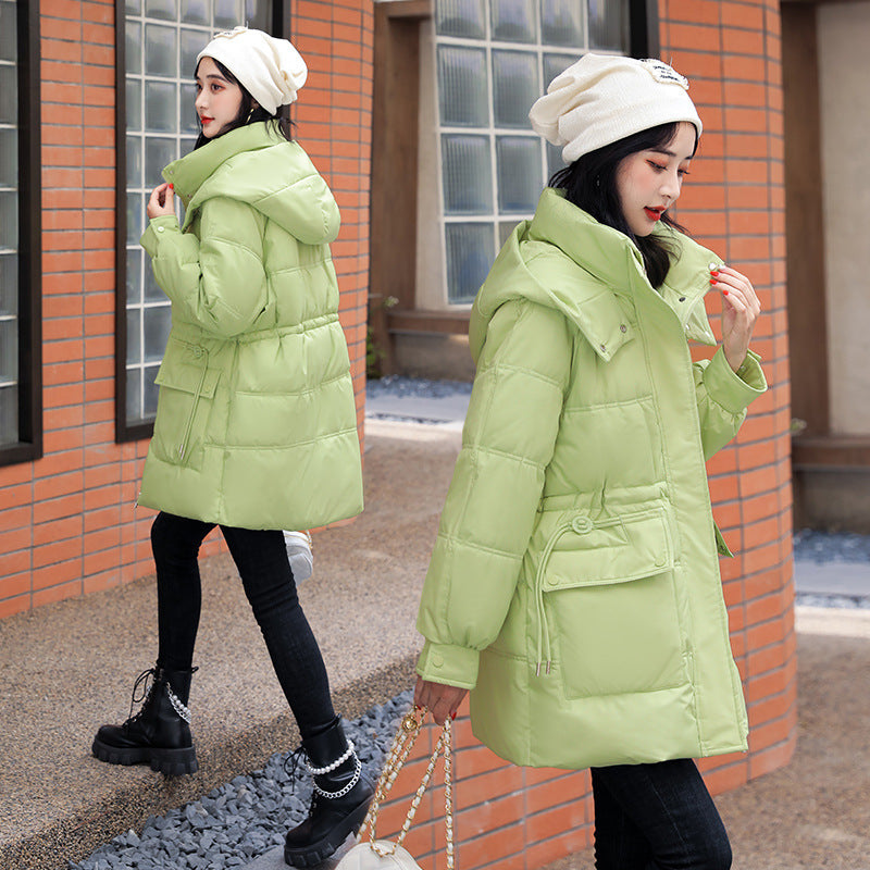 SnowLuxe | Hooded Drawstring Cotton-Padded Jacket Women