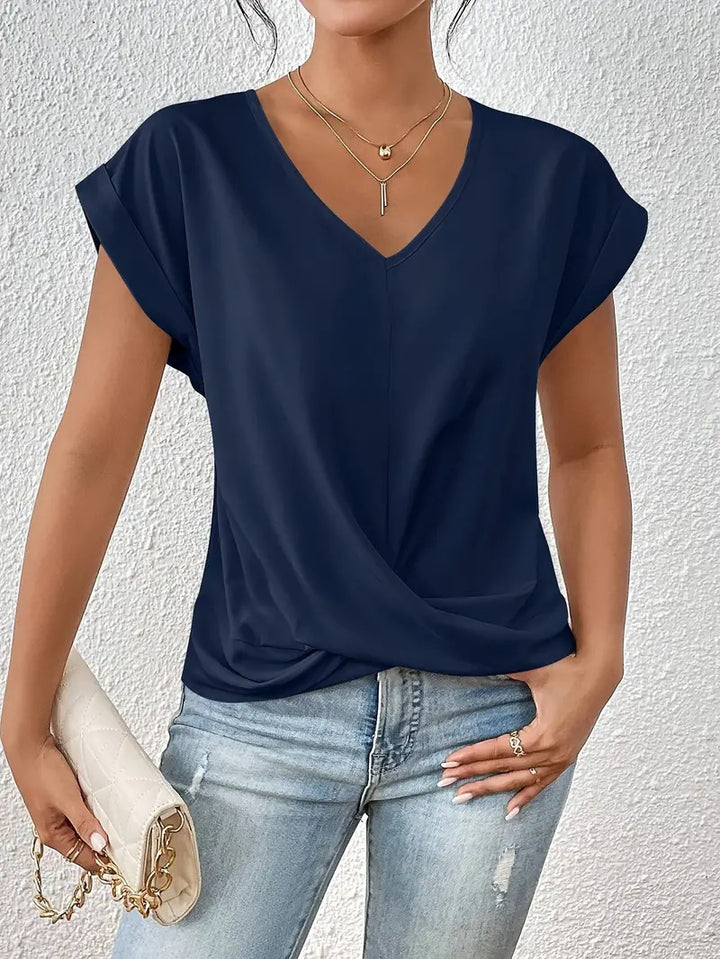 Serena™ – V-Neck Summer Drape Tee