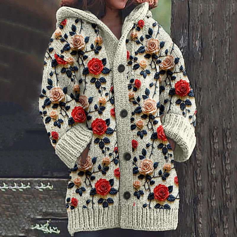 Enchanta™ | Women’s Hooded Mid-Length Sweater Coat